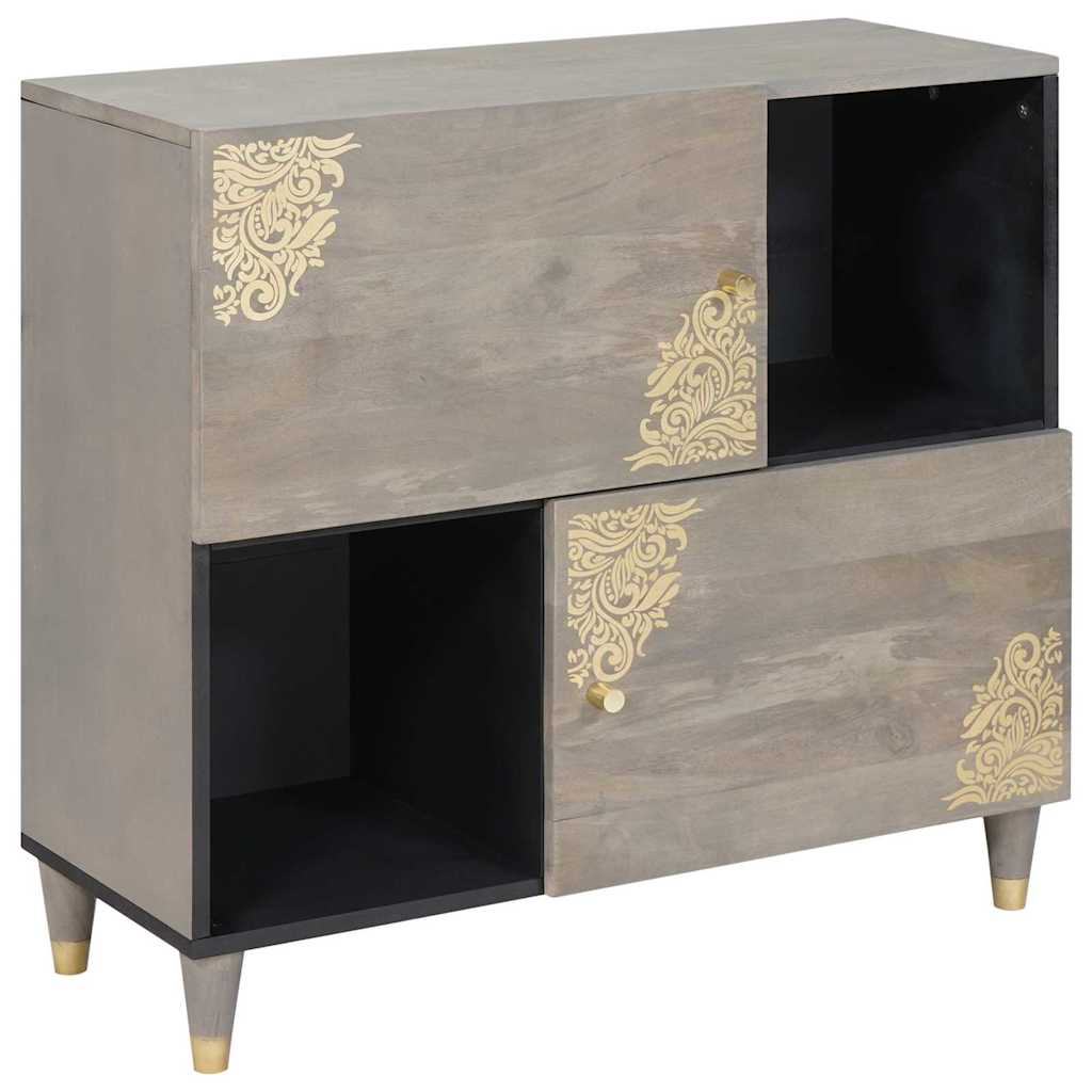 Sideboard Med Hylde 80 X 33 X 75 Cm Massivt Mangotræ
