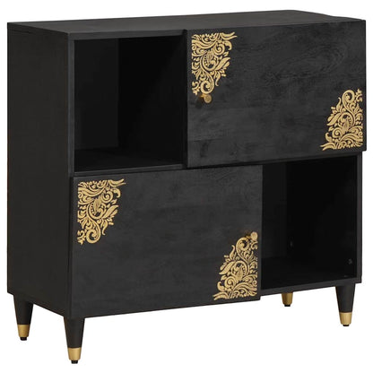 Sideboard Med Hylde 80 X 33 X 75 Cm Massivt Mangotræ