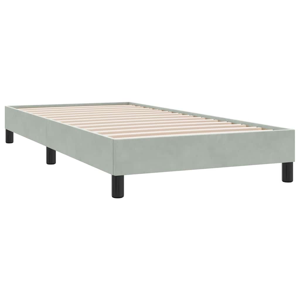 Sengeramme Uden Madras 90x210 Cm Fløjl Lysegrå - Billede 2