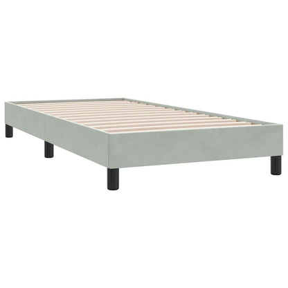 Sengeramme Uden Madras 90x210 Cm Fløjl Lysegrå - Billede 2