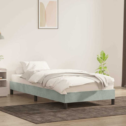 Sengeramme Uden Madras 90x210 Cm Fløjl Lysegrå - Billede 3