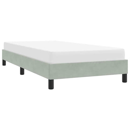 Sengeramme Uden Madras 90x210 Cm Fløjl Lysegrå - Billede 4