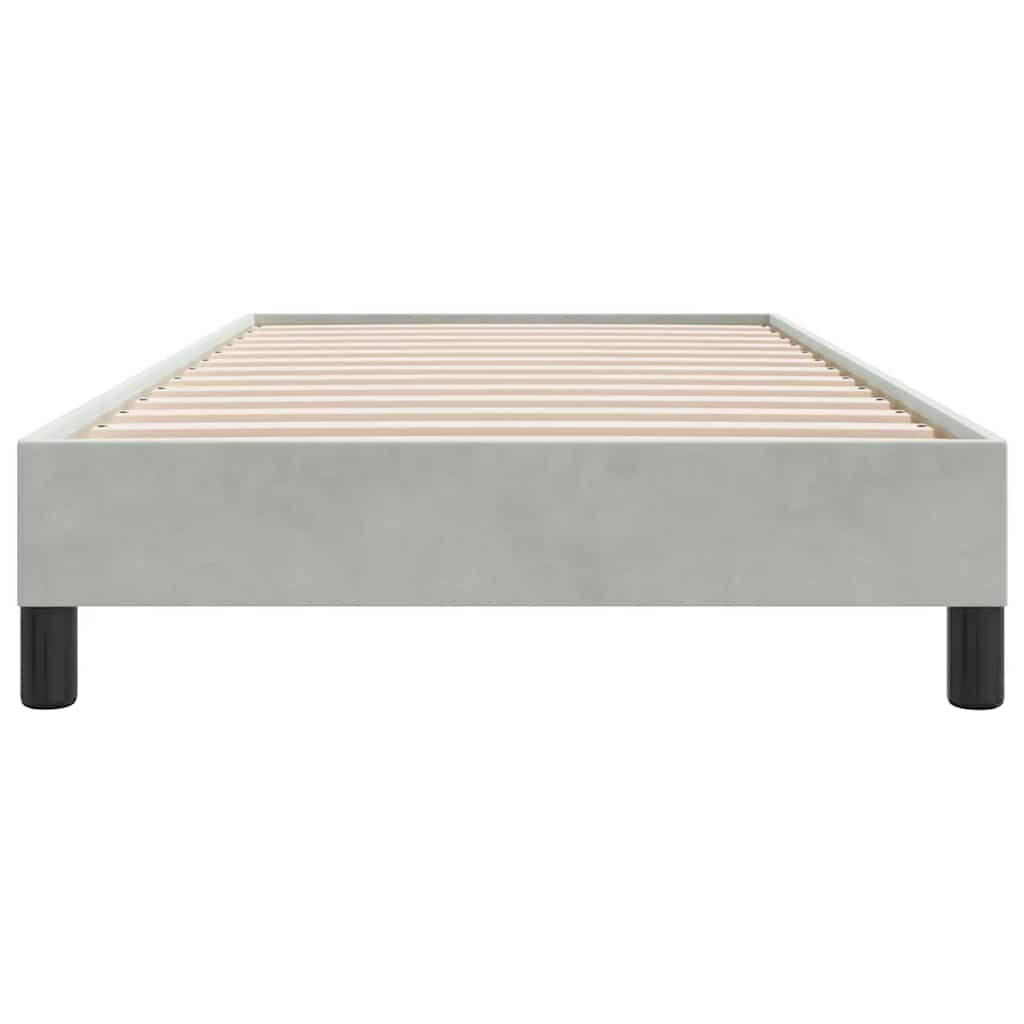 Sengeramme Uden Madras 90x210 Cm Fløjl Lysegrå - Billede 5