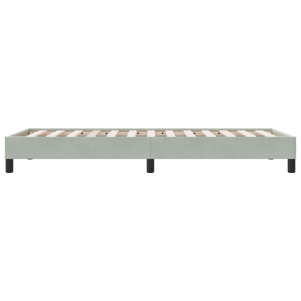 Sengeramme Uden Madras 90x210 Cm Fløjl Lysegrå - Billede 6