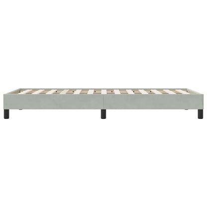 Sengeramme Uden Madras 90x210 Cm Fløjl Lysegrå - Billede 6