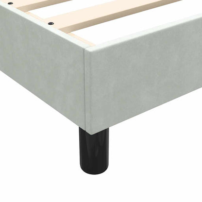 Sengeramme Uden Madras 90x210 Cm Fløjl Lysegrå - Billede 8