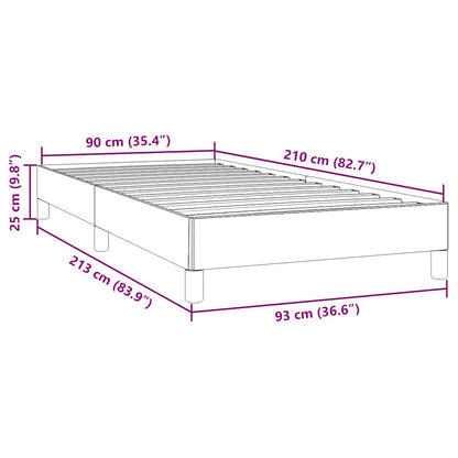 Sengeramme Uden Madras 90x210 Cm Fløjl Lysegrå - Billede 10