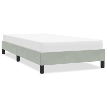Sengeramme Uden Madras 90x210 Cm Fløjl Lysegrå - Hovedbillede