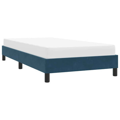 Sengeramme Uden Madras 100x210 Cm Fløjl Mørkeblå - Billede 4