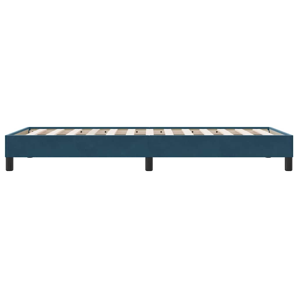 Sengeramme Uden Madras 100x210 Cm Fløjl Mørkeblå - Billede 6