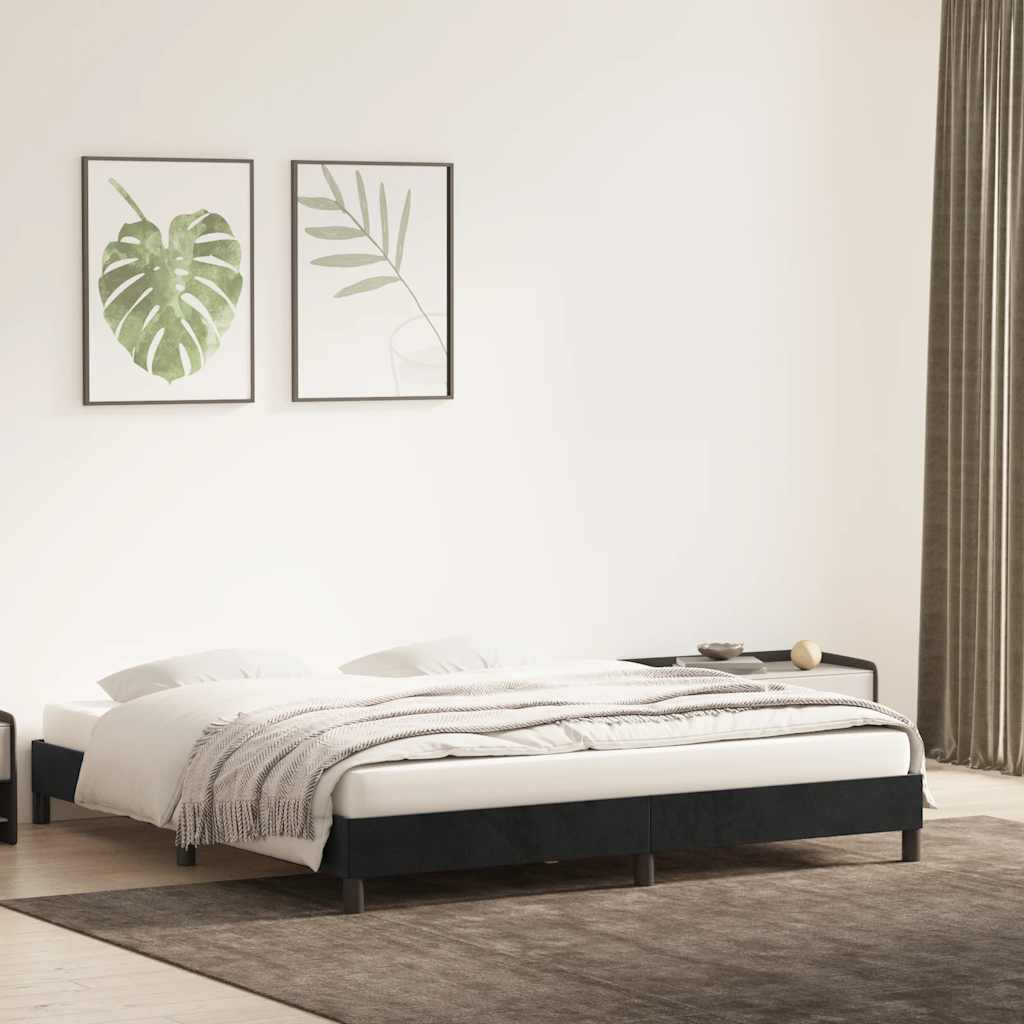 Sengeramme Uden Madras 200x220 Cm Fløjl - Billede 3