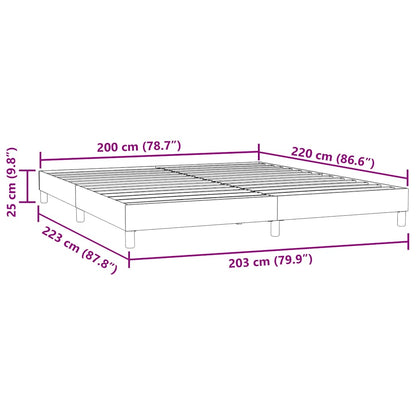 Sengeramme Uden Madras 200x220 Cm Fløjl - Billede 10