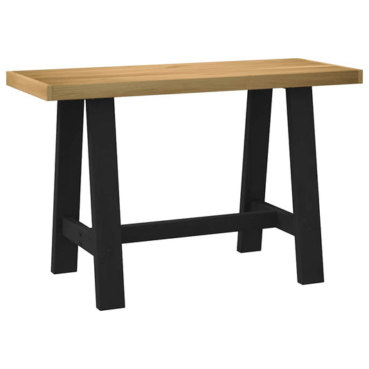 Skrivebord Noain A-Formede Ben 120X50X75Cm Massivt Træ Fyrretræ