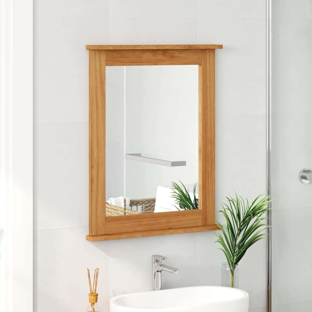 Spejl Vigo Honningfarvet 55,5 X 5 X 70 Cm Massivt Fyrretræ - Billede 3