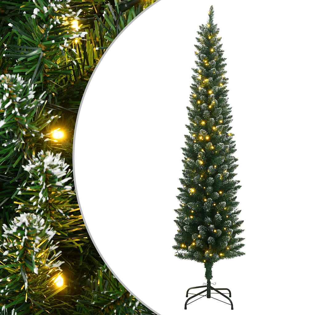Kunstigt Smalt Juletræ Med 300 Led-lys 210 Cm - Hovedbillede