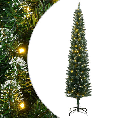 Kunstigt Smalt Juletræ Med 300 Led-lys 210 Cm - Hovedbillede