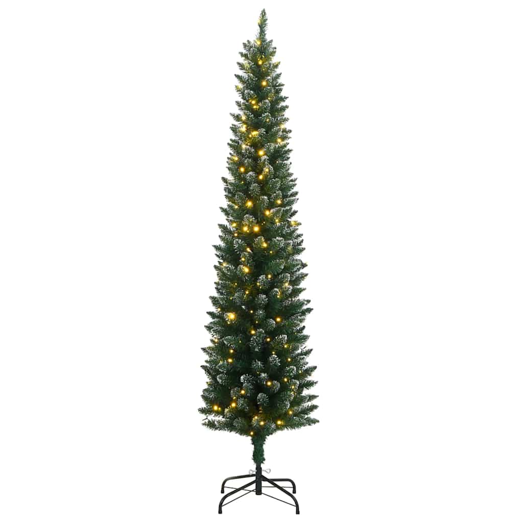 Kunstigt Smalt Juletræ Med 300 Led-lys 210 Cm - Billede 2