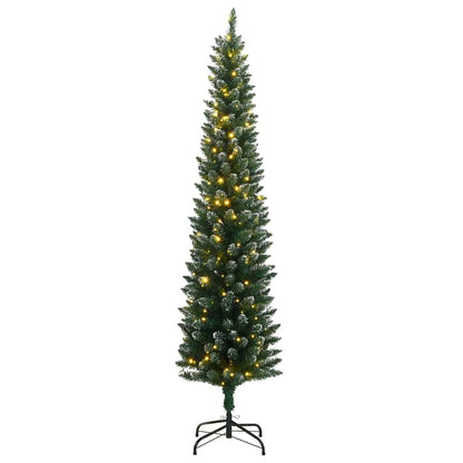 Kunstigt Smalt Juletræ Med 300 Led-lys 210 Cm - Billede 2