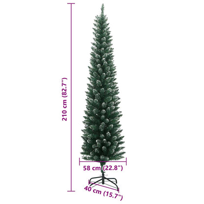 Kunstigt Smalt Juletræ Med 300 Led-lys 210 Cm - Billede 12