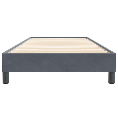 Kontinentalseng Uden Madras 90x220 Cm Fløjl Mørkegrå - Billede 5