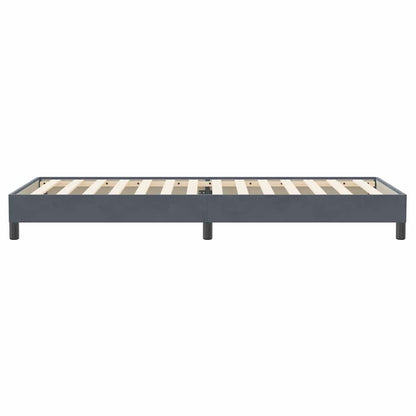 Kontinentalseng Uden Madras 90x220 Cm Fløjl Mørkegrå - Billede 6
