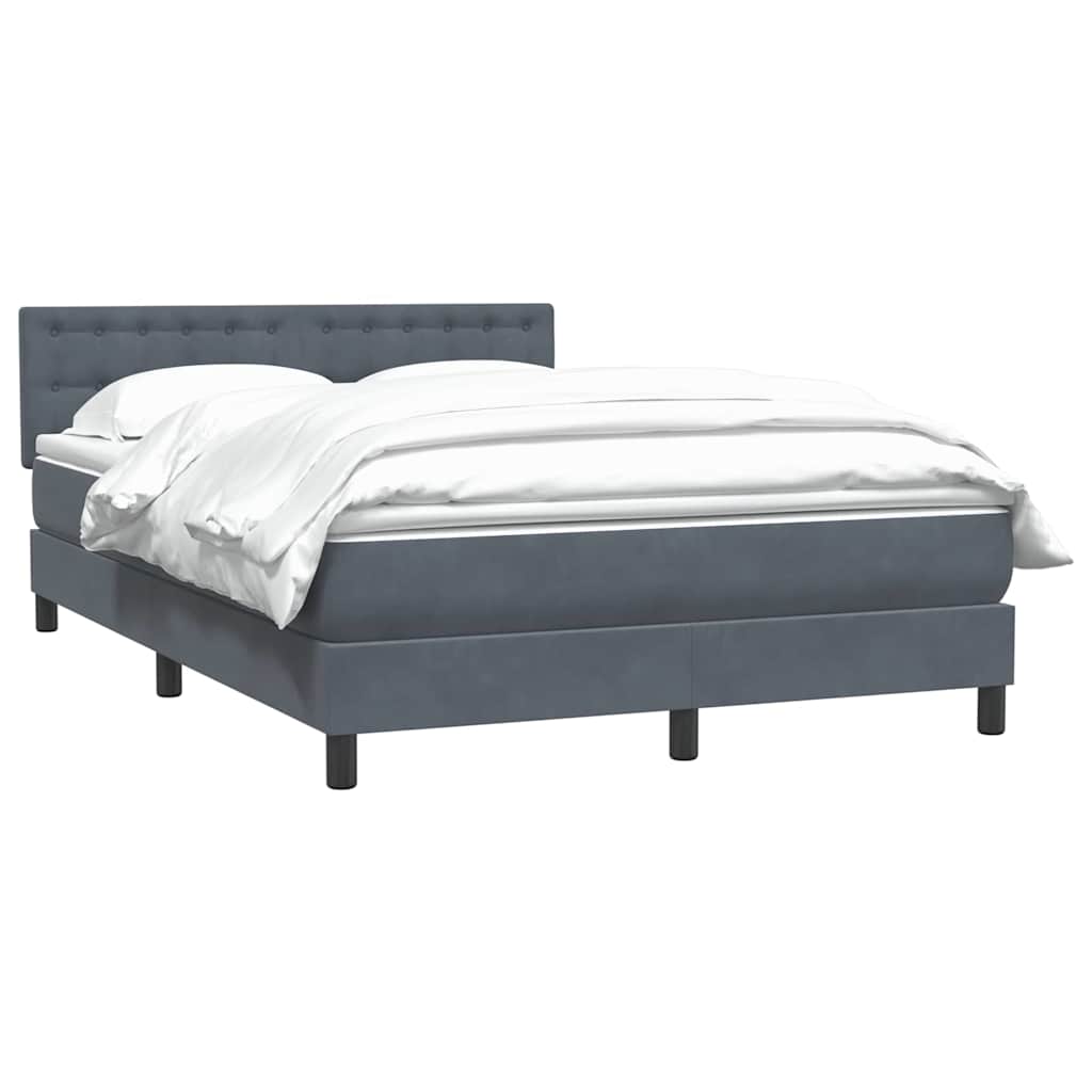 Kontinentalseng Med Madras 160x210 Cm Fløjl Mørkegrå - Billede 3