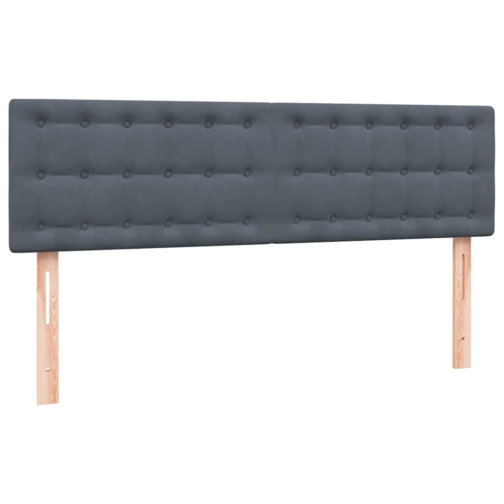 Kontinentalseng Med Madras 160x210 Cm Fløjl Mørkegrå - Billede 6