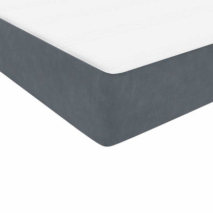 Kontinentalseng Med Madras 160x210 Cm Fløjl Mørkegrå - Billede 9