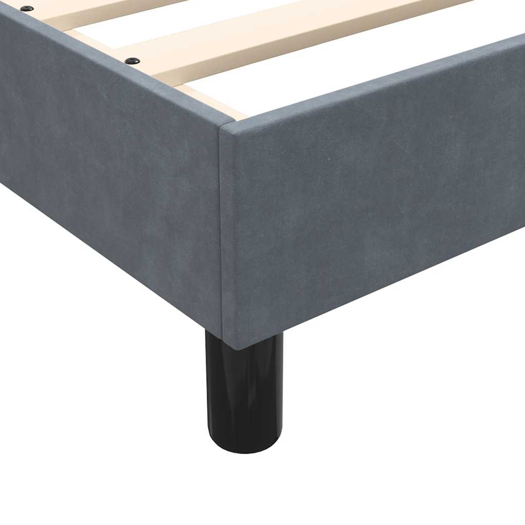 Kontinentalseng Med Madras 160x210 Cm Fløjl Mørkegrå - Billede 10