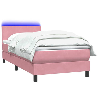 Kontinentalseng Med Madras Velour Lyserød