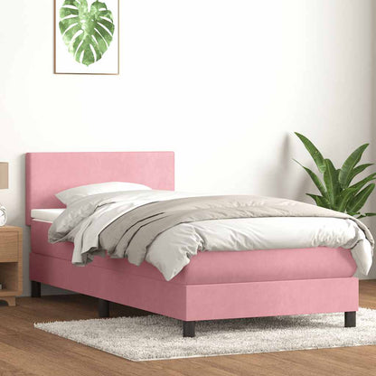 Kontinentalseng Med Madras Velour Lyserød