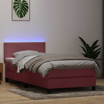 Kontinentalseng Med Madras Velour Lyserød