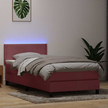 Kontinentalseng Med Madras Velour Lyserød