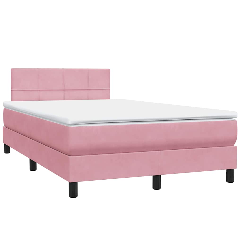 Kontinentalseng Med Madras 120x220 Velour Lyserød - Billede 5