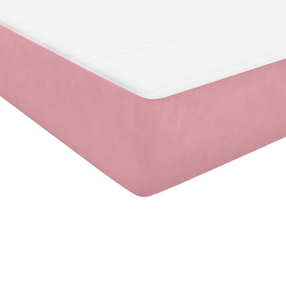 Kontinentalseng Med Madras 120x220 Velour Lyserød - Billede 10