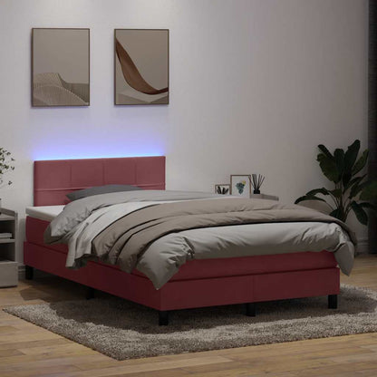 Kontinentalseng Med Madras 120x220 Velour Lyserød - Hovedbillede