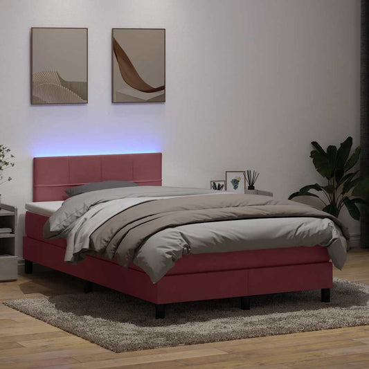 Kontinentalseng Med Madras 120x220 Velour Lyserød - Hovedbillede