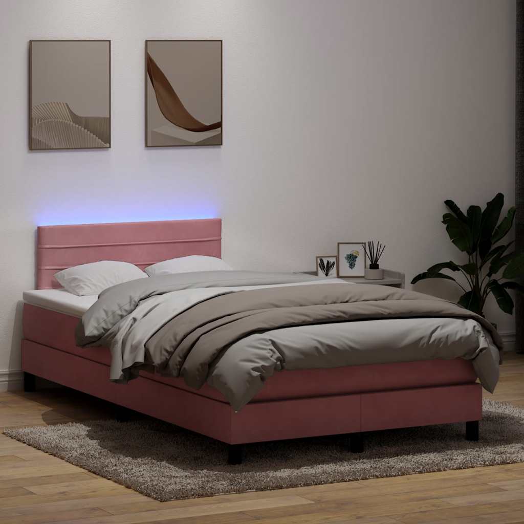 Kontinentalseng Med Madras 120x220 Velour Lyserød