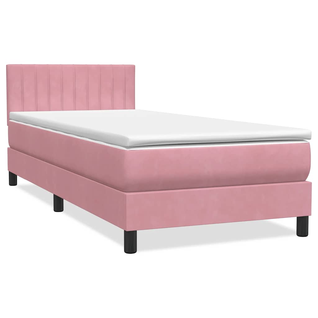 Kontinentalseng Med Madras Velour Lyserød