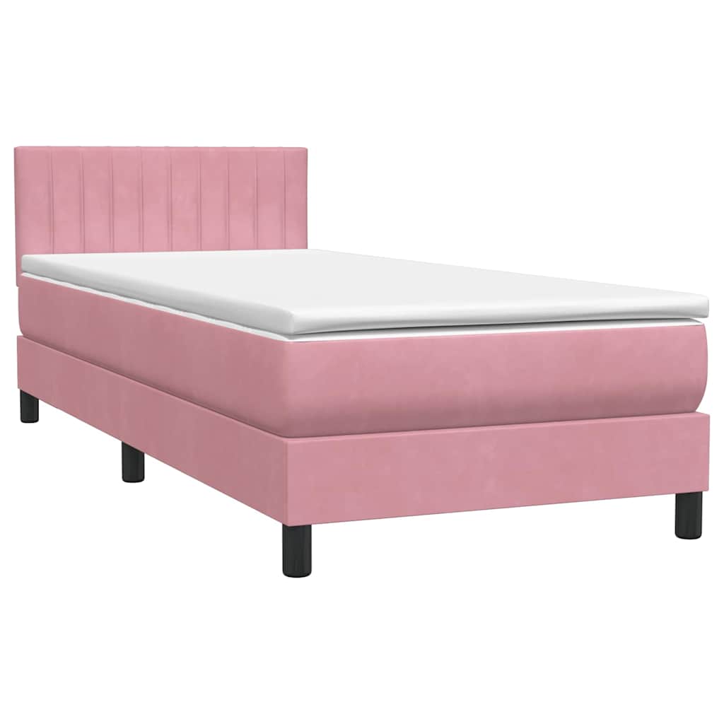 Kontinentalseng Med Madras Velour Lyserød