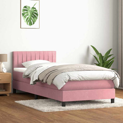 Kontinentalseng Med Madras Velour Lyserød