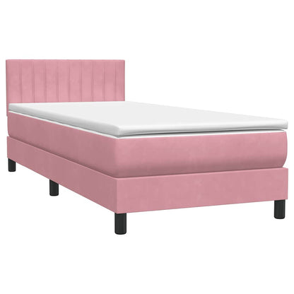 Kontinentalseng Med Madras Velour Lyserød