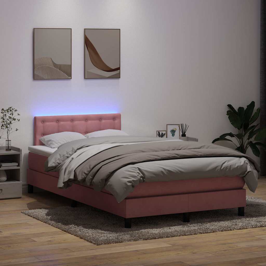 Kontinentalseng Med Madras 120x220 Velour Lyserød