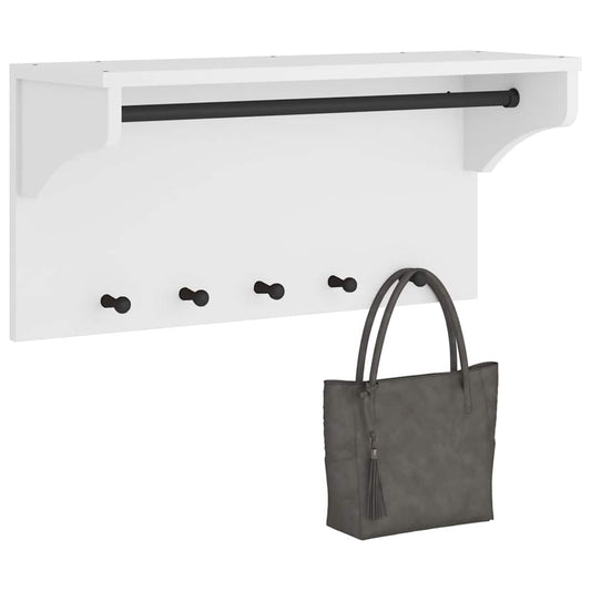 Væghængt Knagerække Sandnes 87X30X42 Cm Massivt Fyrretræ