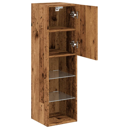 TV-bord Med LED-lys 30,5x30x102 Cm Gammelt Trælook - Billede 7
