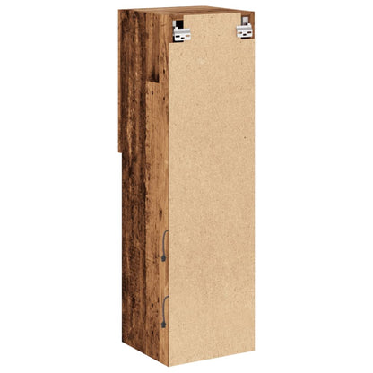 TV-bord Med LED-lys 30,5x30x102 Cm Gammelt Trælook - Billede 9