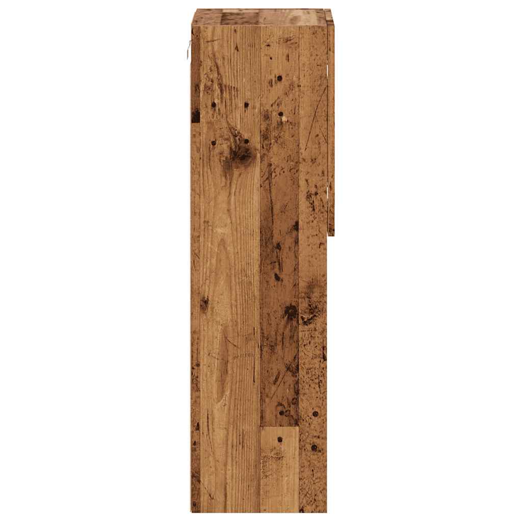 TV-borde Med LED-lys 2 Stk. 30,5x30x102 Cm Gammelt Trælook - Billede 9