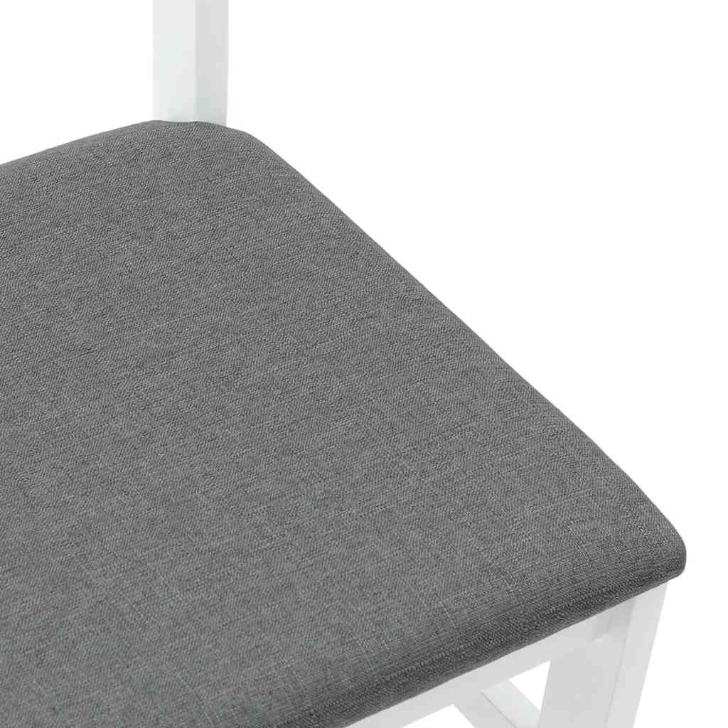 Spisebordsstole Med Hynder 2 Stk. Massivt Gummitræ Brun