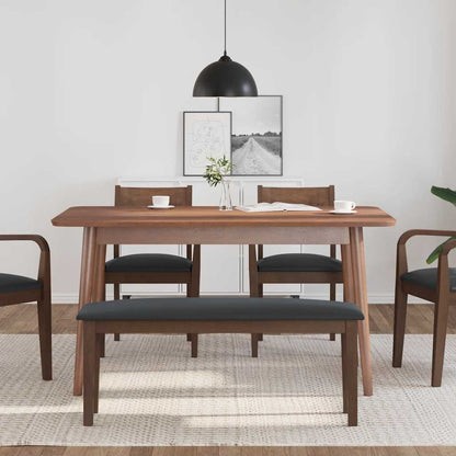 Bænk 110 Cm Massivt Gummitræ - Billede 3