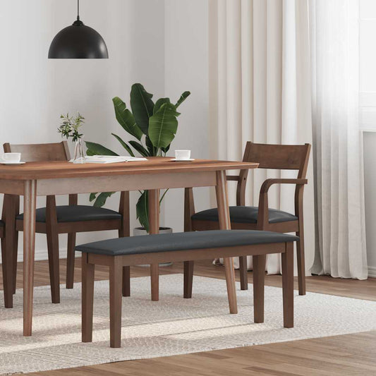 Bænk 110 Cm Massivt Gummitræ - Hovedbillede